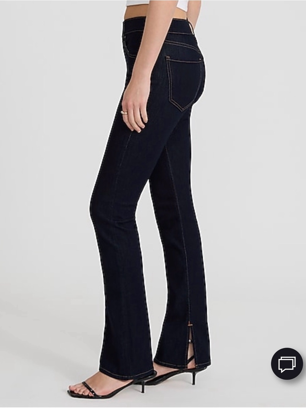 Express Dark Blue Skyscraper Hyperstretch Mid-Rise Jeans